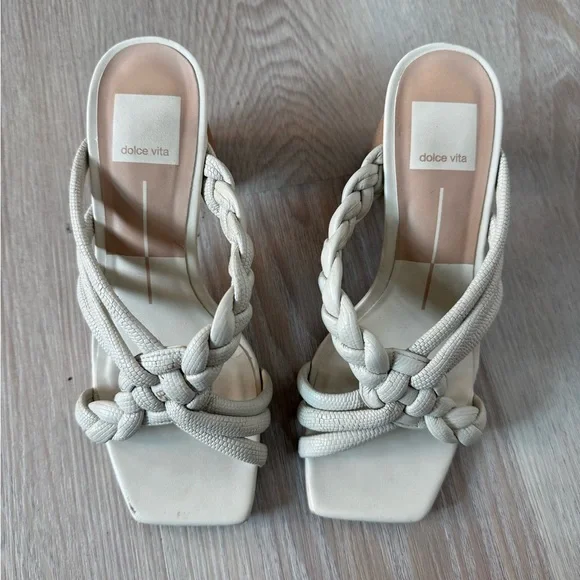 Dolce Vita Women's Cream Braided Sandals - Picture 1 of 3